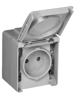 Ổ cắm đơn chuẩn Schuko chống nước IP65 h&atilde;ng EFAPEL - Bồ Đ&agrave;o Nha